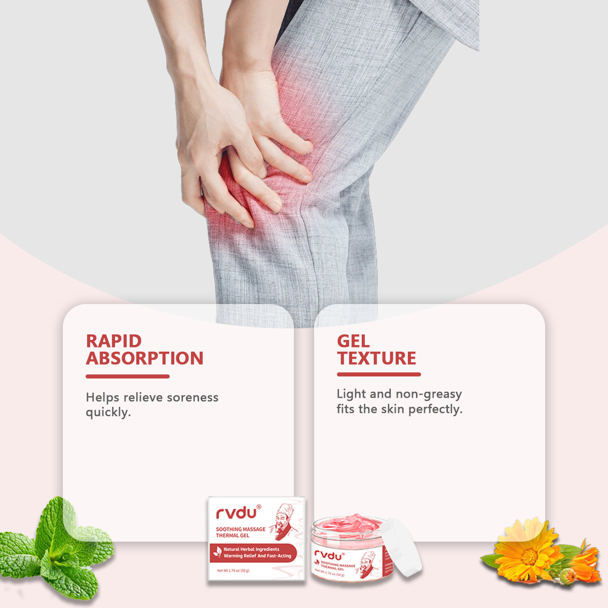 Deep Warming Massage Gel – Herbal Formula for Neck, Back, Joints & Muscle Relief – Powered by Menthol and Plant Extracts