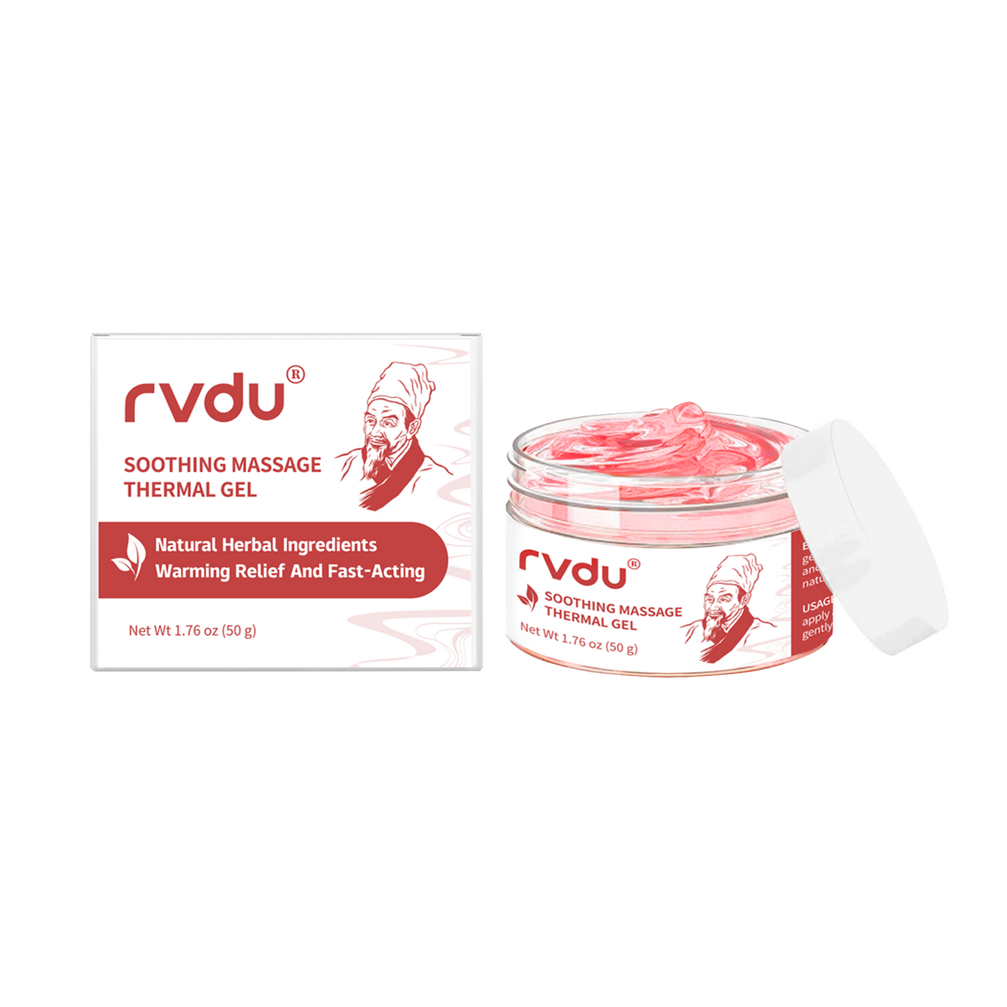 Gel de Masaje con Efecto Calor Profundo – Fórmula Herbal para Alivio de Cuello, Espalda, Articulaciones y Músculos – Con Mentol y Extractos Vegetales