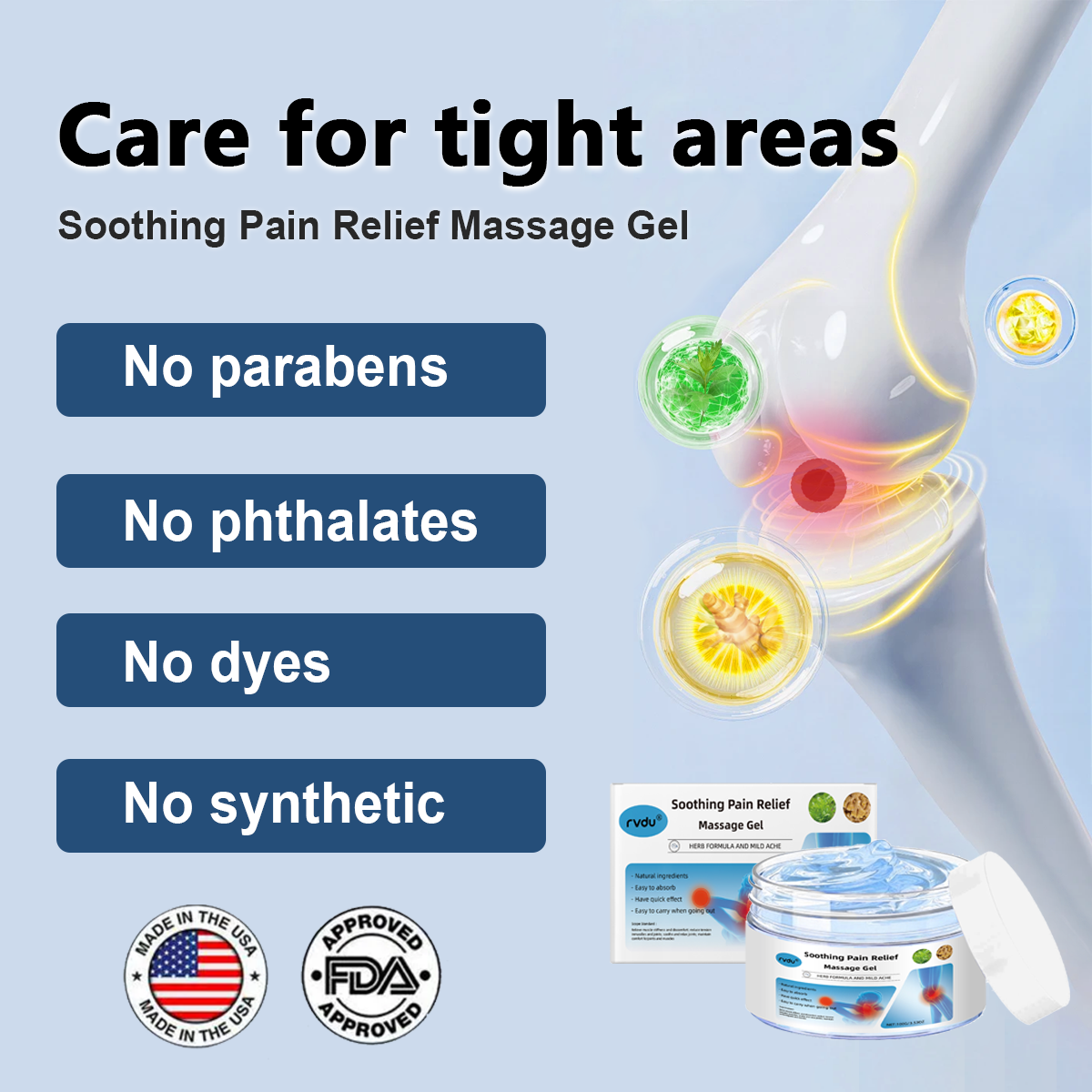 Summervibes 【Buy 1 Get 1 Free】Rvdu Joint Relief Gel for Knee, Lumbar, Shoulder, Neck and Muscle Pain - Body Care Massage Cream
