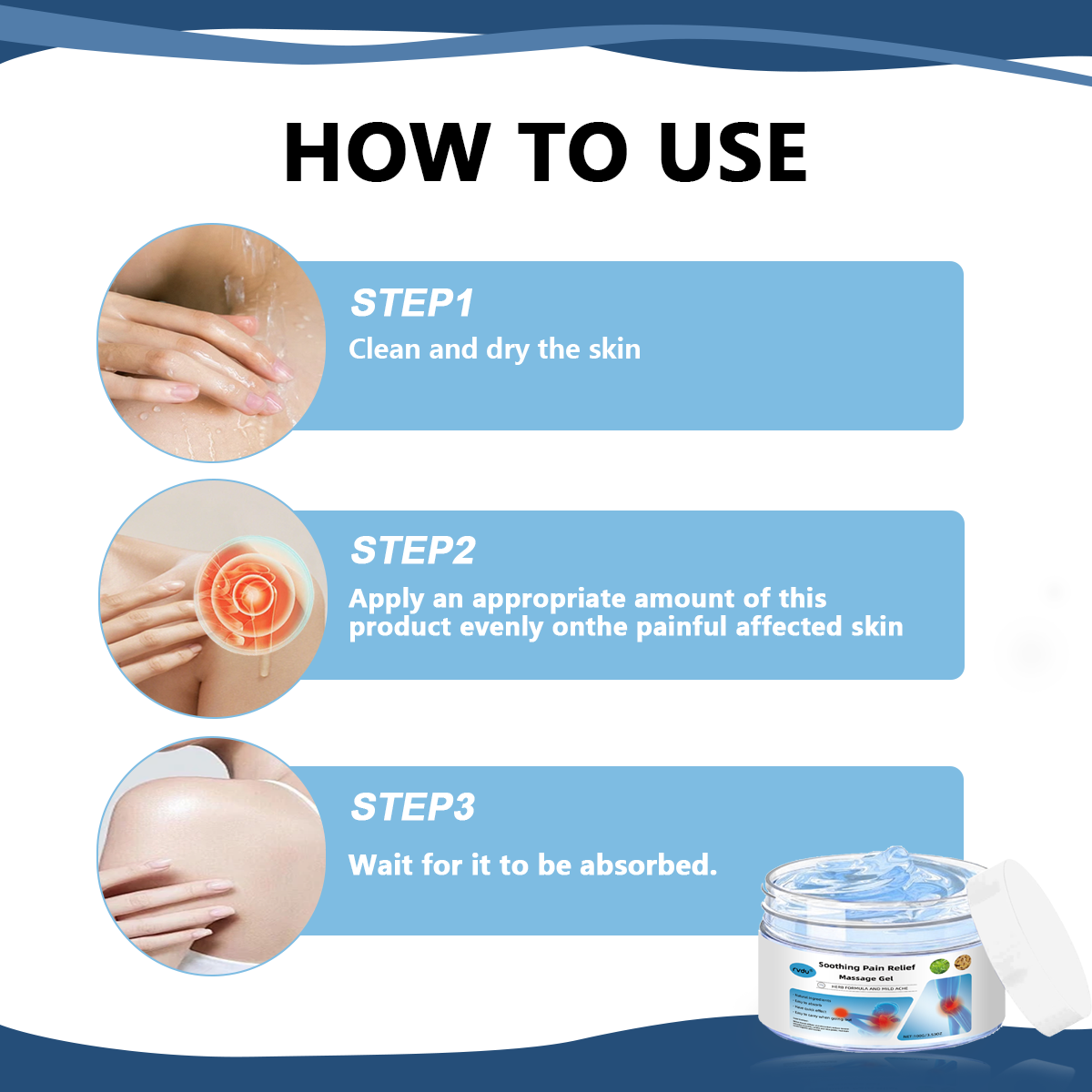 Summervibes 【Buy 1 Get 1 Free】Rvdu Joint Relief Gel for Knee, Lumbar, Shoulder, Neck and Muscle Pain - Body Care Massage Cream