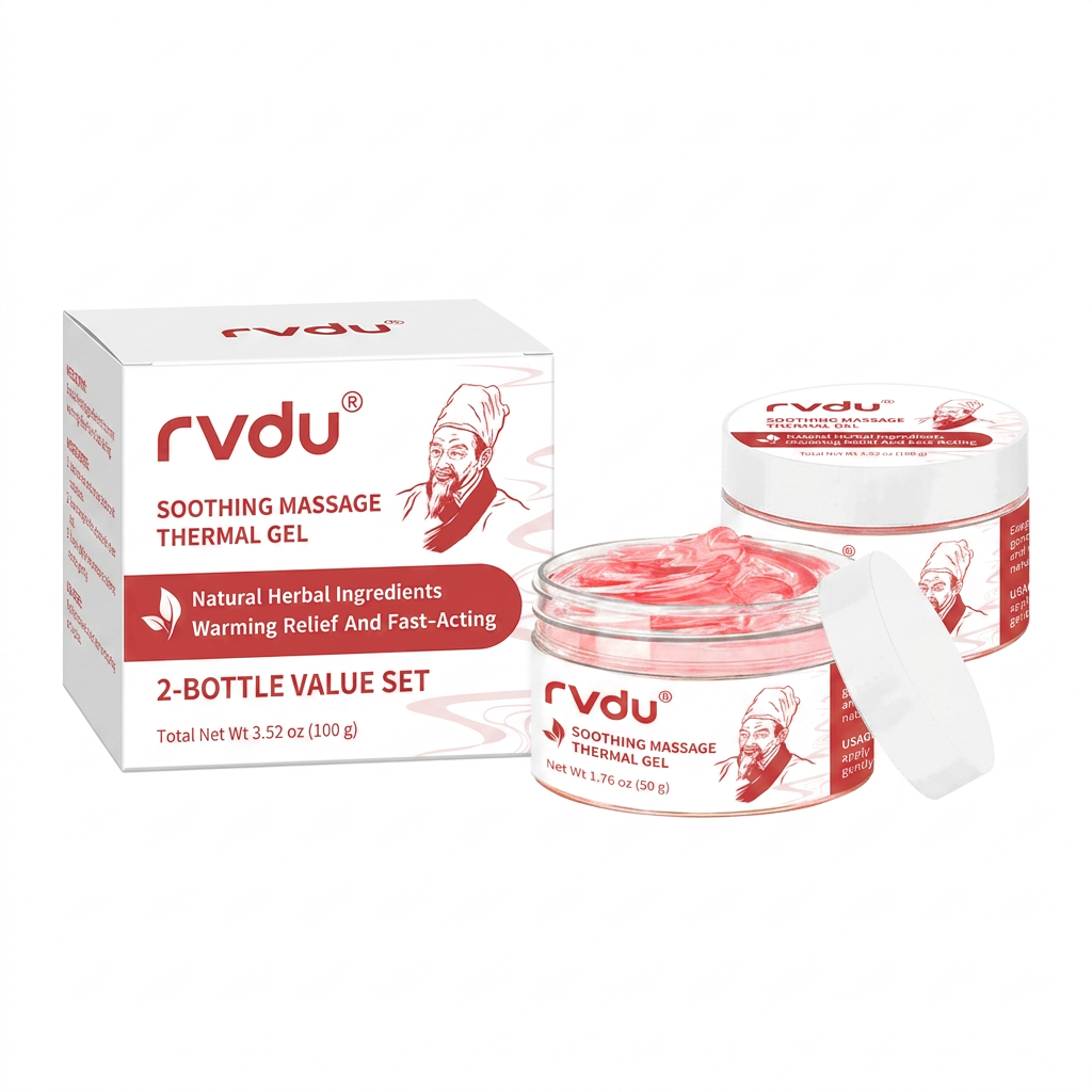 Gel de Masaje con Efecto Calor Profundo – Fórmula Herbal para Alivio de Cuello, Espalda, Articulaciones y Músculos – Con Mentol y Extractos Vegetales